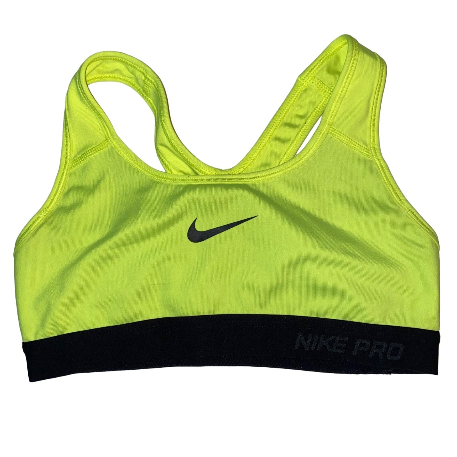 Nike Womens XS Neon Yellow Dri-Fit Pullover Racerback Sports