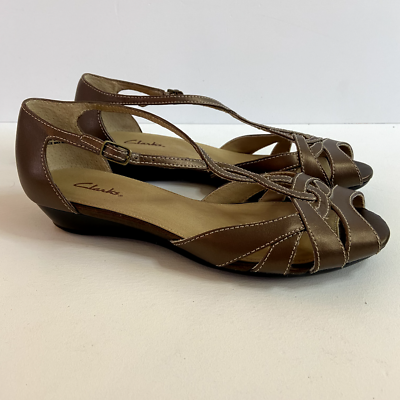 Clarks peep toe sandals online