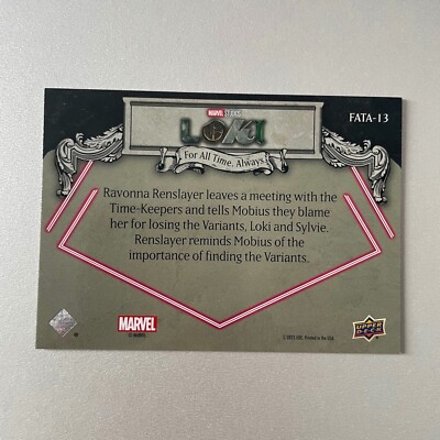 2023 Upper Deck Marvel Loki Season 1 #FATA-13 An Unpleasant Meeting For All Time. Always