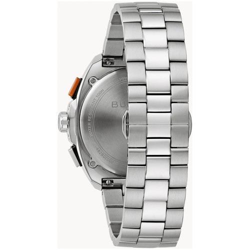 Pre-owned Bulova 98b432 Quartz Racer Chronograph Sapphire Stainless Steel Watch