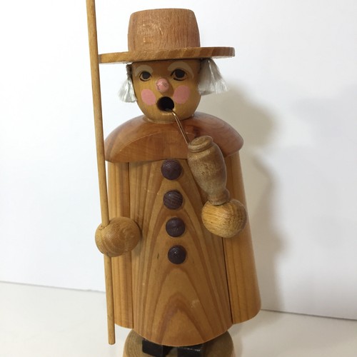 Vintage Erzgebirge Night Watchman German Wood Christmas Incense Smoker GDR 6.25