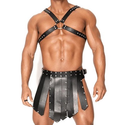 WENTPOL Herren Riemenbody Leder Harness leder brust harness herren Brust Harn...