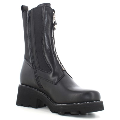 Pre-owned Cult A24us Women's Combat Boots With Platform Clw392900 Grace 3929 Mid W Leather In Black