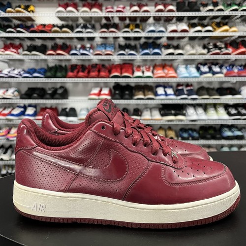 Nike Air Force 1 Crimson Red Patent Leather Sneakers 315122