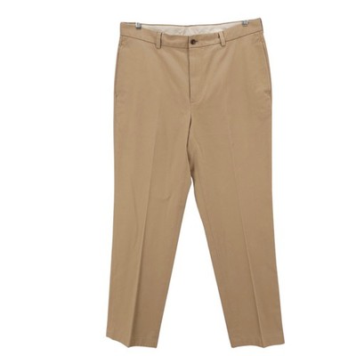 BROOKS BROTHERS Advantage Chino Pants Clark Fit 100% Cotton Khaki Tan Size 36x34