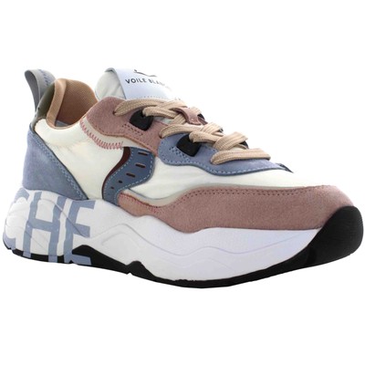 Pre-owned Voile Blanche A24us Low Women's Sneakers 0012017475.10.3m51 Club105 In White / Pink