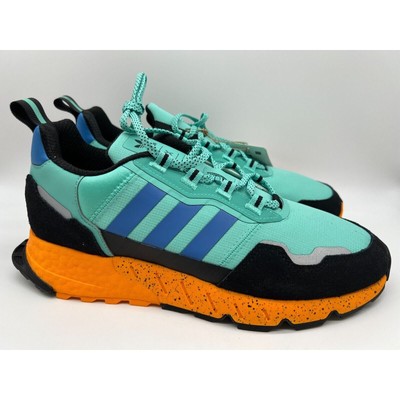 Adidas ZX 1K Boost Athletic Shoes Acid Mint Orange GX6568 Men's Size 11 NWT