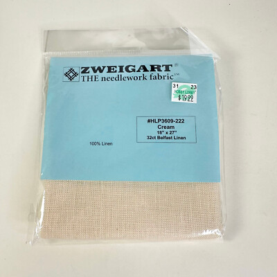 Cross Stitch Fabric 32 Count Belfast Linen Cream