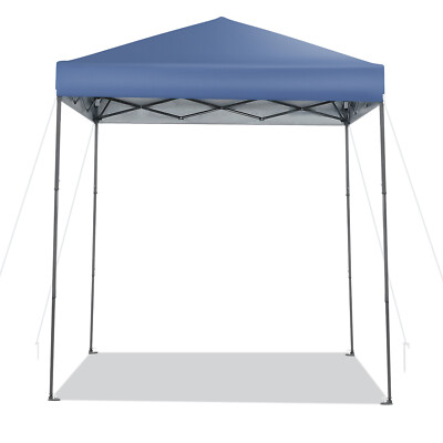 6.6X6.6 FT Instant Set Canopy for Outdoor Parties Sports Events Picnics Blue