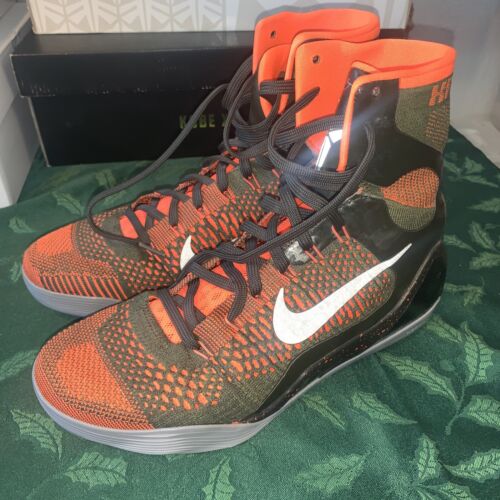 Used Nike Kobe IX 9 Elite Strategy Size 9.5 630847 303 Olive Used Nike Kobe IX 9 Elite Strategy Size 9.5 630847 303 Olive