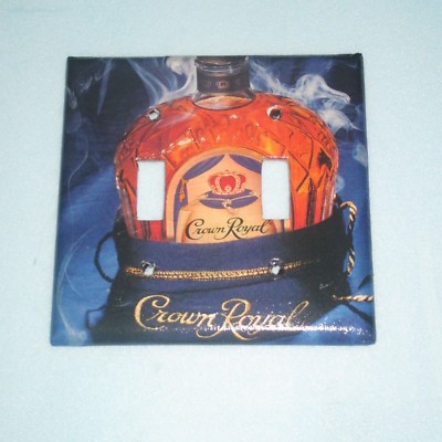 CLASSIC Segrams Crown Royal Whisky Bottle 2 HOLE LIGHT SWITCH COVER PLATE A
