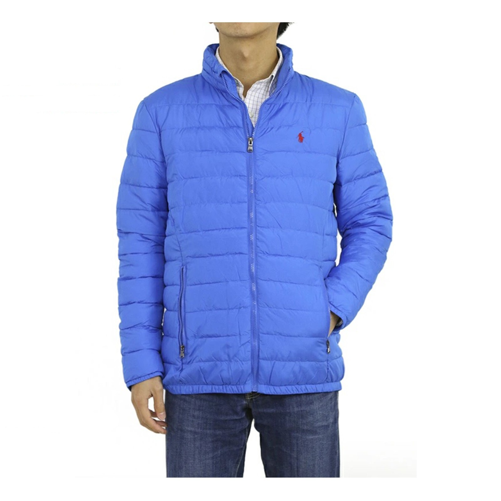 Polo Ralph Lauren Boys Puffer Down Jacket Coat - Blue (Red pony) -
