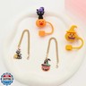 Stanley Cup Accessories Set with 2 Pcs Halloween Straw Covers, Pumpkin Straw Toppers for Stanley Cups, 2pc Cup Accessories Charms for Stanley 30and40 Oz Tumbler Cup with Handle