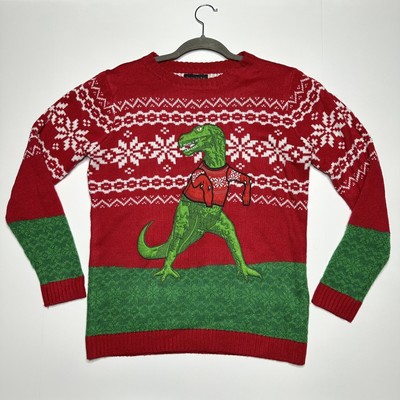 Blizzard Bay Christmas  Ugly Sweater Dinosaur Size XL 18/20