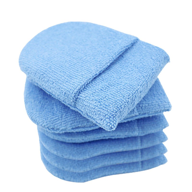 6 X Microfiber Foam Sponge Polish Wax Applicator Car Detailing Cleaning Pad