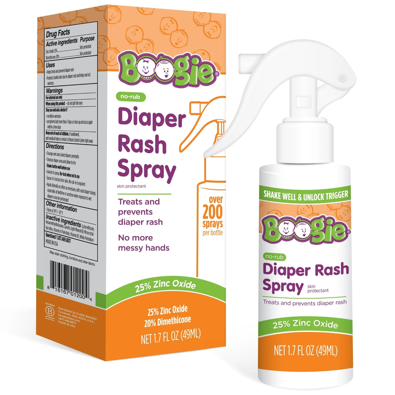 No-Rub Liquid Diaper Rash Spray with Zinc Oxide, 1.7 Fl Oz