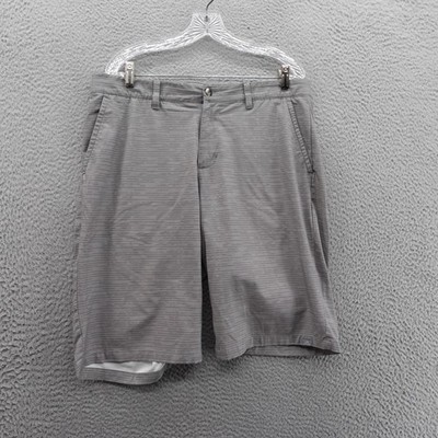 Adidas Lightweight Performance Golf Shorts Size 34 Gray Stripe Mens 10" Inseam