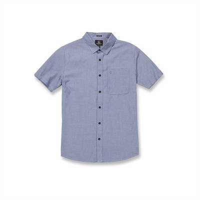 Мужская рубашка Volcom Regular Date Knight классического покроя с коротким рукавом на пуговицах