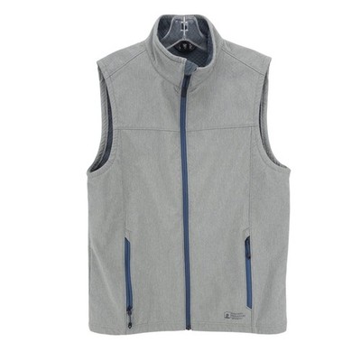 Eastern Mountain Sports Men's Gray Vest Full Zip Lined Pockets EUC Size SMALL