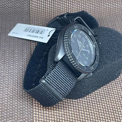 Pre-owned Seiko 5 Sports Srpd79k1 Skx Street Style Black Nylon Automatic Analog Men Watch