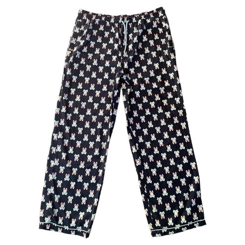 Psycho Bunny Pajama Pants All Over Print Drawstring Lightweight Mens XL Navy eBay