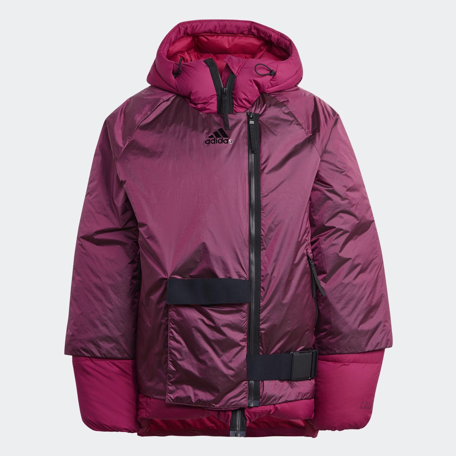 Pre-owned Adidas Originals Adidas Size Small S Womens Cold.rdy Burgundy 2 In 1 Down Jacket Ft2458 In Red