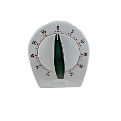Goodcook White w Black Bell Kitchen Cooking 60-Minute Timer Works Great