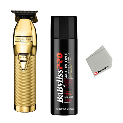 BaBylissPRO Gold FX Cordless Trimmer with Cleaning Spray and Cloth