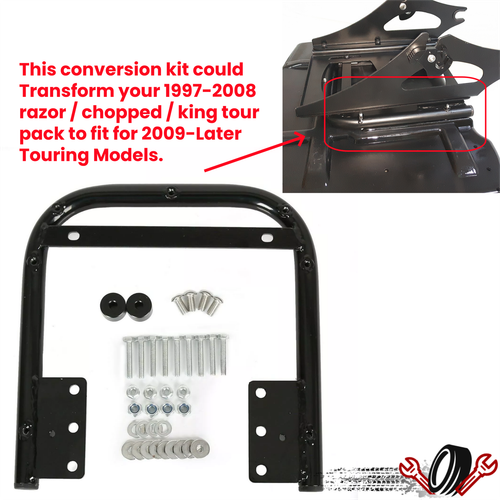 Конверсионный кронштейн для Harley Street Glide 09-24 Two Up Mount Rack Tour Pak Pack