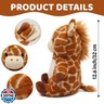 IUTOYYE Giraffe Breathing Stuffed Animal Plush for Anxiety Relief, Musical Giraffe with Realistic Breathing Rhythmic Music and Lights Soothing Animal Plushie Doll Toy Gift for Kids Adults
