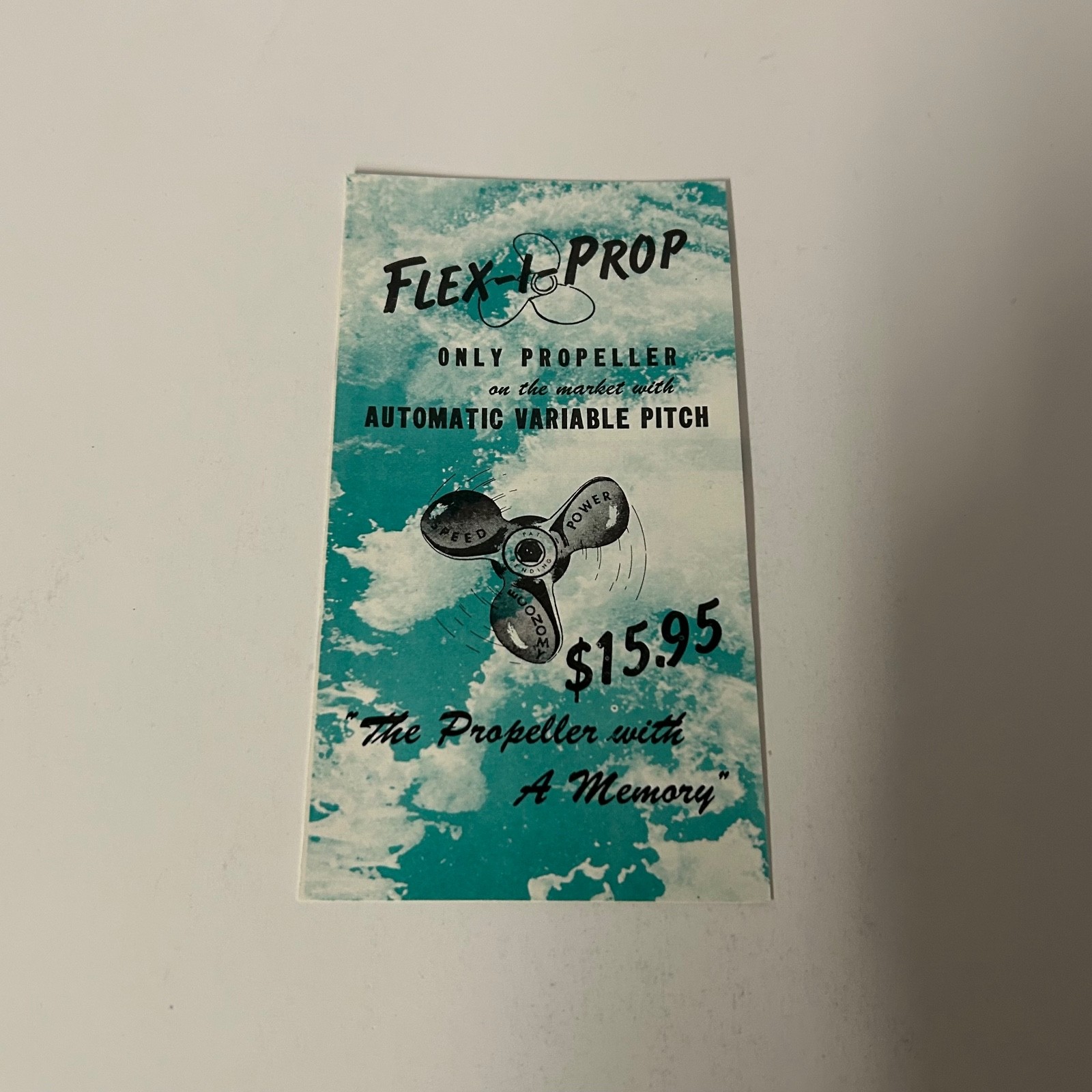 Flex-I-Prop Propellor 1966 Ad Brochure Automatic Variable Pitc...
