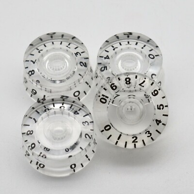 4Pcs Guitar Knobs Electric Bass Knobs Speed Volume Tone Control Knobs for LP ST
