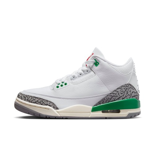 

[CK9246-136] Женские кроссовки Air Jordan RETRO 3 LUCKY GREEN, White/lucky green/varsity red/cement grey/sail