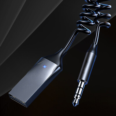 Bluetooth 5.0 AUX Audio Adapter Cable Car 3.5mm Jack Music Handsfree ReceiverorR