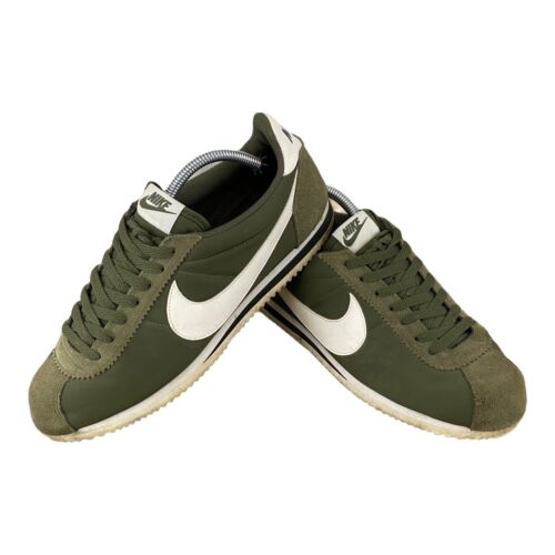nike cortez 44 Nike Cortez Suede/Nylon Trainers 807472-300 Khaki/Green/White