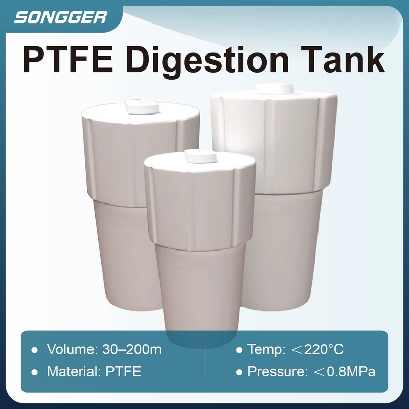 PTFE Microwave COD Digestion Vessel 30ml 50ml 100ml High Temperature Acid Resist