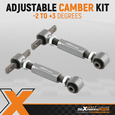 2x Adjustable Rear Camber Arm Kit For 88-00 Honda Civic 97-01 CR-V Acura Integra