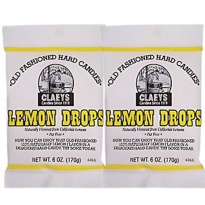 Claeys Lemon Drops Old Fashion Hard Candy (2x 6oz Count) Free Shipping