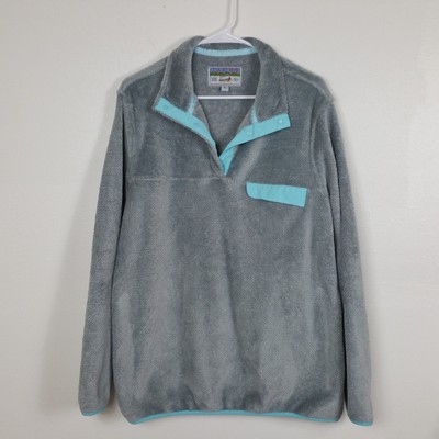 Set of 2 Jachs Cabin Sz XL Mock Neck T Snap Purple Gray Fleece Pullover Sweater