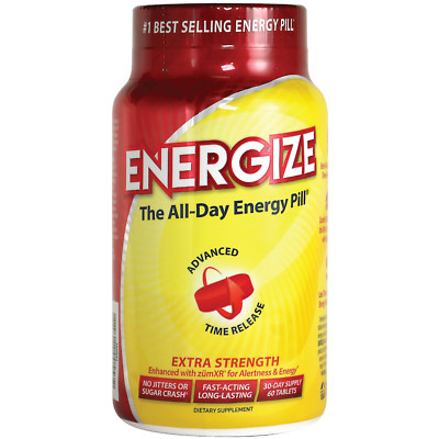 ENERGIZE Extra Strength America's #1 Selling All-Day Energy Pill - 60 Tablets