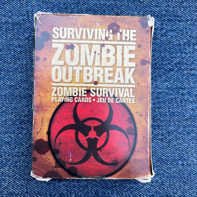 Surviving the Zombie Outbreak Playing Cards with Survival Tips Complete