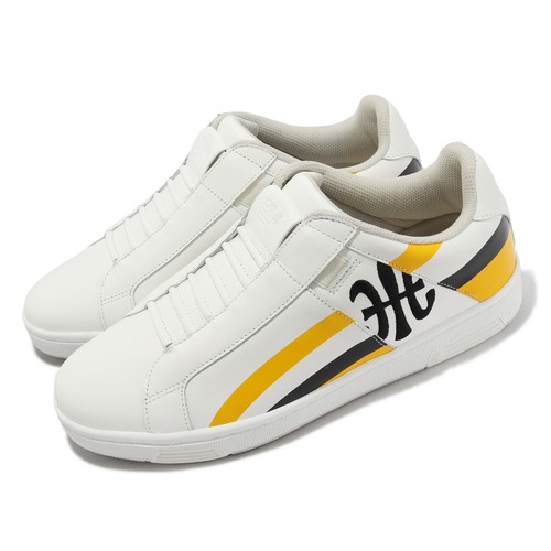 

Мужские повседневные туфли без шнурков Royal Elastics Icon Cross White Yellow Black 01931-039, Белый, Icon Cross