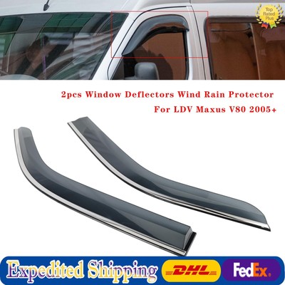 2pcs Window Deflectors Wind Rain Protector For LDV Maxus V80 2005+