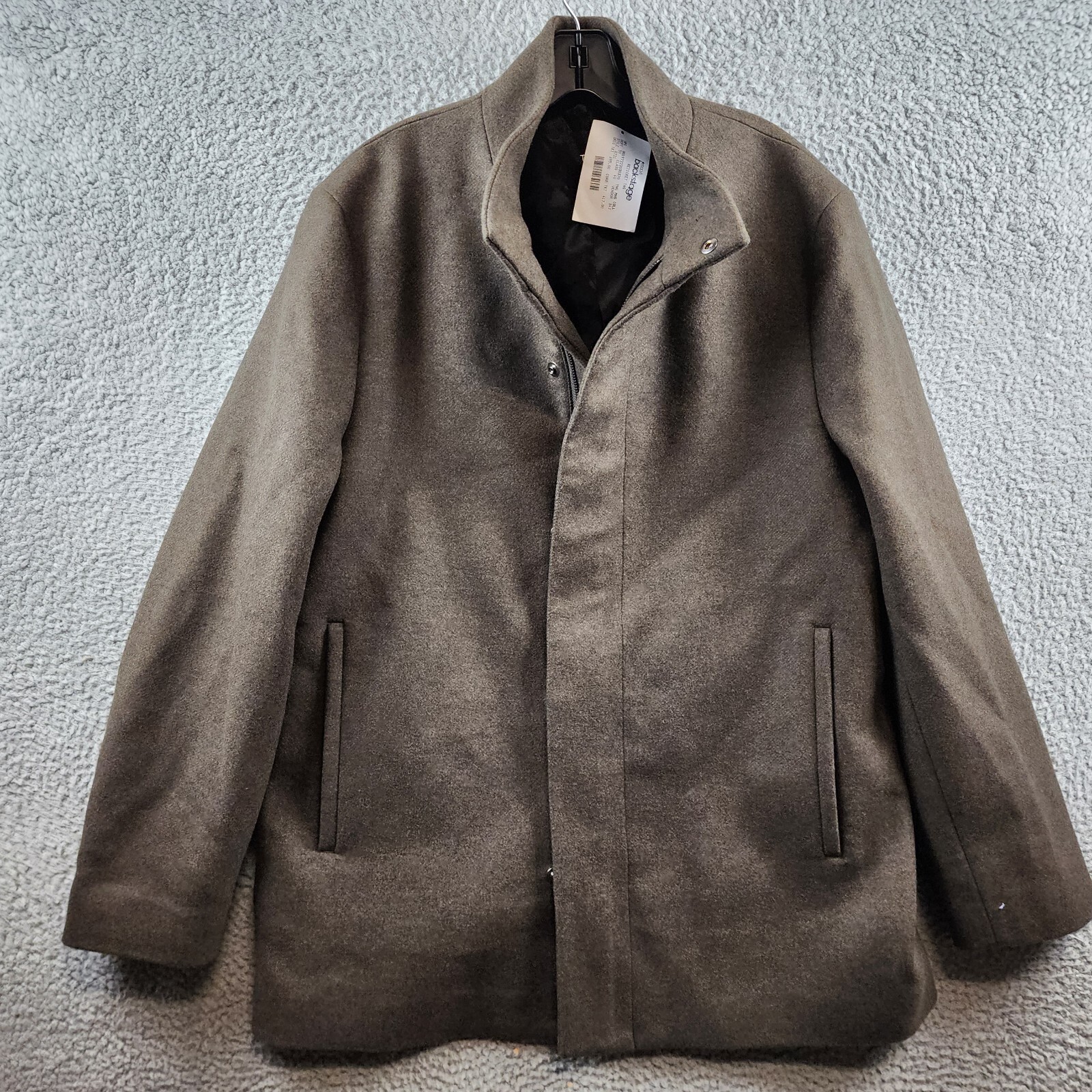Theory Clarence Wool Melton Coat Men's Uniform Melange Snap