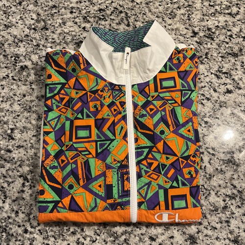 Unisex Champion MTV Music White Windbreaker Retro Limited Size M Jacket #G012