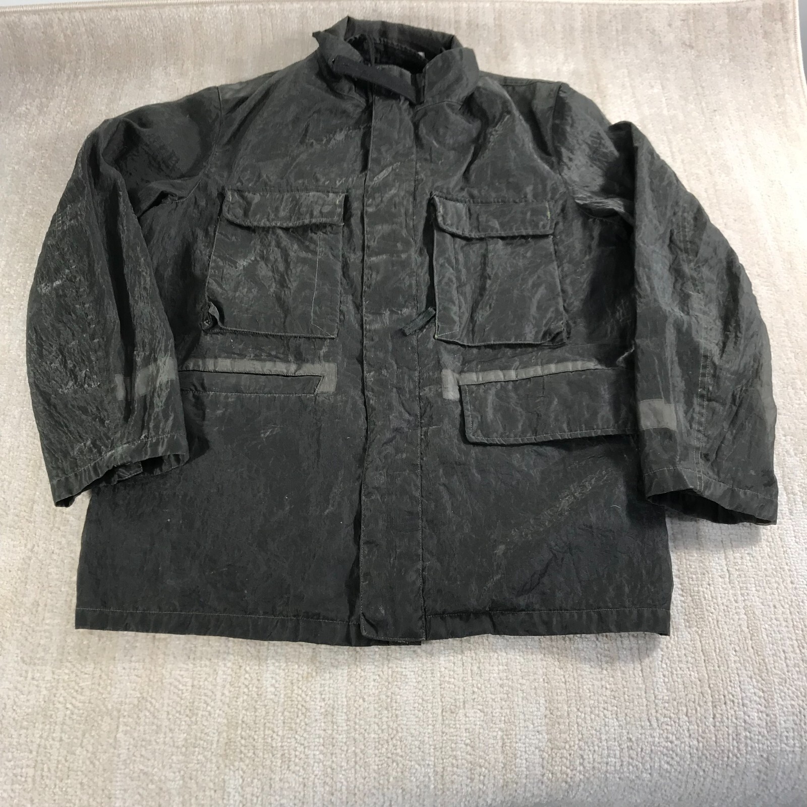 Stone Island Jacket Mens Medium Full Zip Green Nylon-R A/W 4