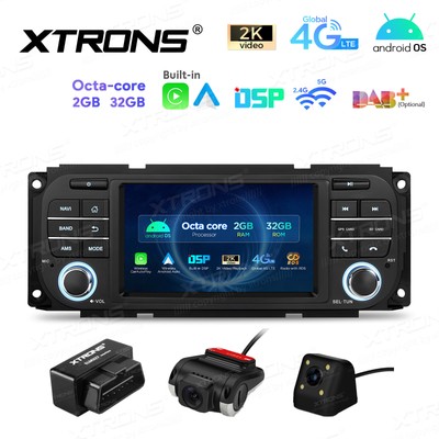 5'' Android 13 8Core CarPlay Car GPS Stereo Radio 4G WiFi For Jeep Grand Cherokee