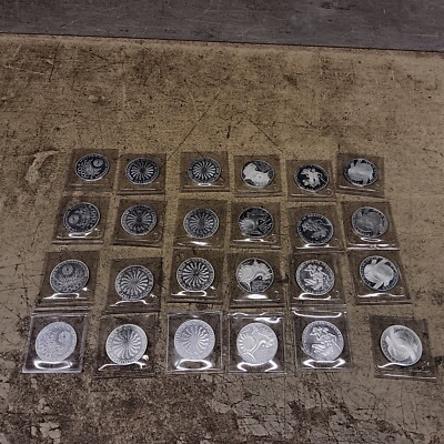 Sammlung BRD , 1972 D + F + G + J , 24 x 10 DM Silber PP komplett