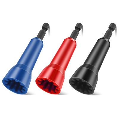 3PCS Wire Nut Twister Tools for Drill, Wire Cable Nut Twisting with 1/4'' Chuck