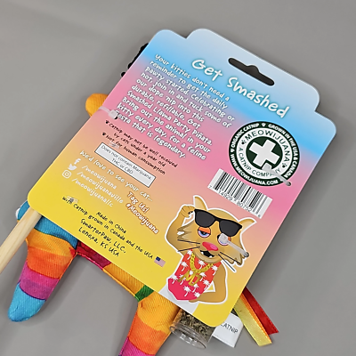 SMARTER PAW Meowijuana Organic Catnip Toy Get Smashed Llama Party Pinata Cat Toy